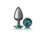 Viben Cheeky Charms Gunmetal Round Butt Plug With Jewel Large Viben