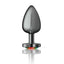 Viben Cheeky Charms Gunmetal Butt Plug With Heart Jewel Large Viben