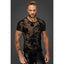 Noir Handmade Flock Embroidery Mens T-Shirt