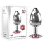 Adam & Eve Silver Large Metal Butt Plug With Pink Gem Adam & Eve