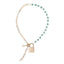 Sportsheets Sex & Mischief Indica Crystal Day Lockable Collar Gold / Emerald Sportsheets
