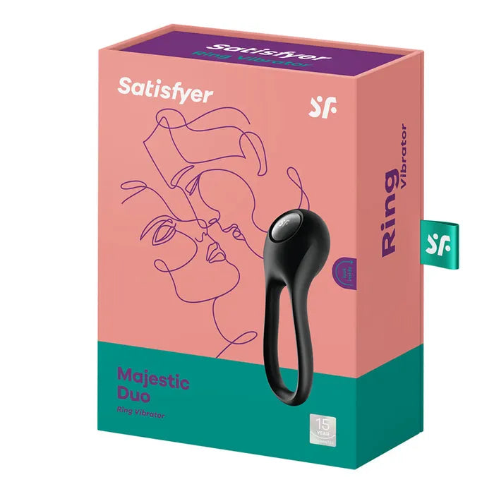 Satisfyer Majestic Duo USB Rechargeable Cock Ring Black Satisfyer