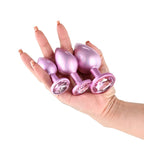 NS Novelties Rear Assets Trainer Kit Metallic Butt Plugs Set Of 3 Sizes NS Novelties