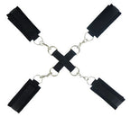 XR Brands Frisky Stay Put Cross BDSM Play Tie Restraints