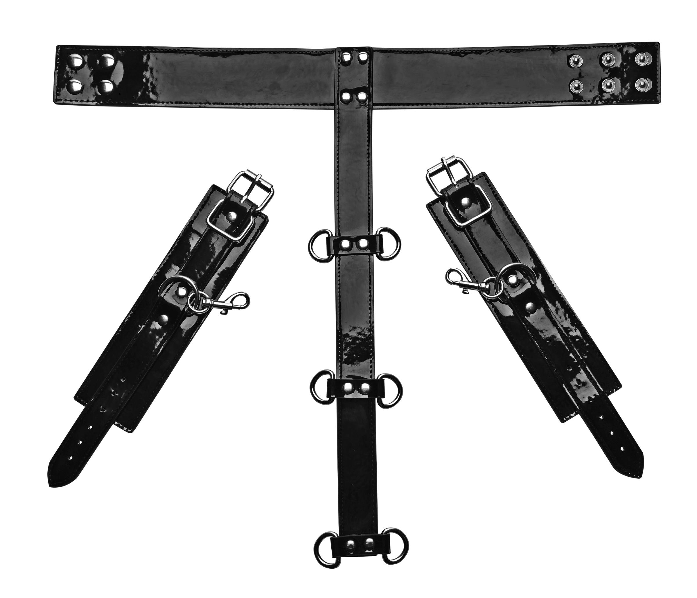 XR Brands Frisky Bound Around Neck To Wrist Restraints