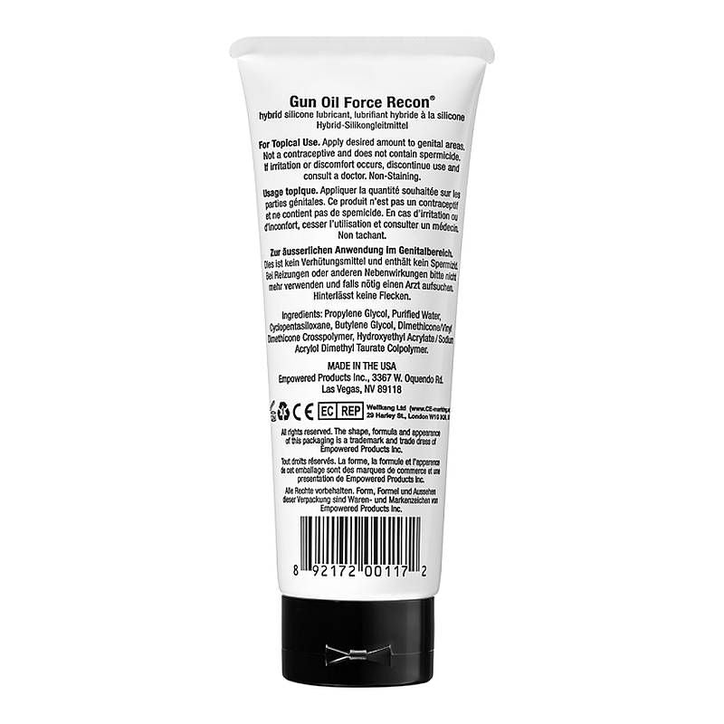 Gun Oil Force Recon Hybrid Silicone Lubricant 3.3 Oz Tube Gun Oil
