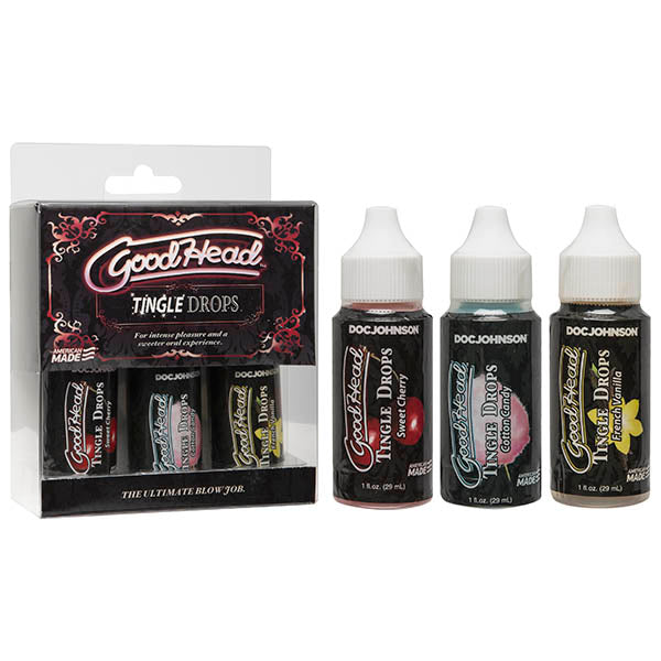Doc Johnson GoodHead Tingle Drops Cherry Cotton Candy & French Vanilla 3 Pack Doc Johnson Main image