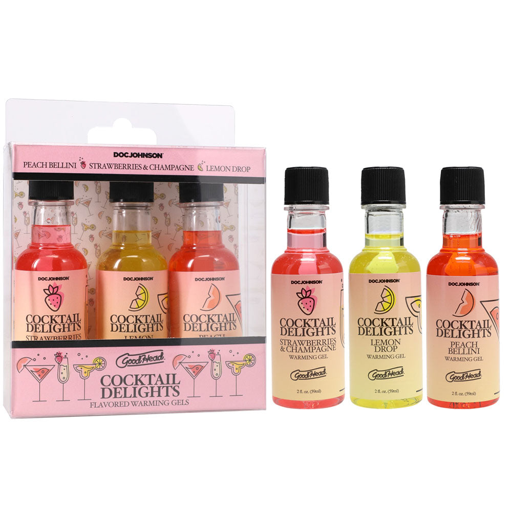 Doc Johnson GoodHead Cocktail Delights Flavoured Warming Oral Sex Gels 59ml Bottles Set of 3 Doc Johnson Main image
