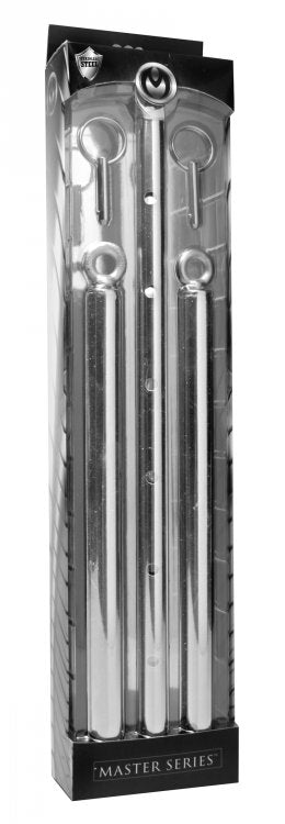 XR Brands Master Series Adjustable Steel Spreader Bar Silver Main image