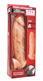 XR Brands Size Matters Realistic Penis Enhancer & Ball Stretcher Flesh