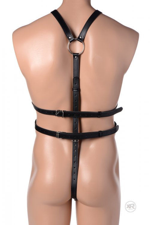 XR Brands Strict Male Full Body Bondage Play Harness