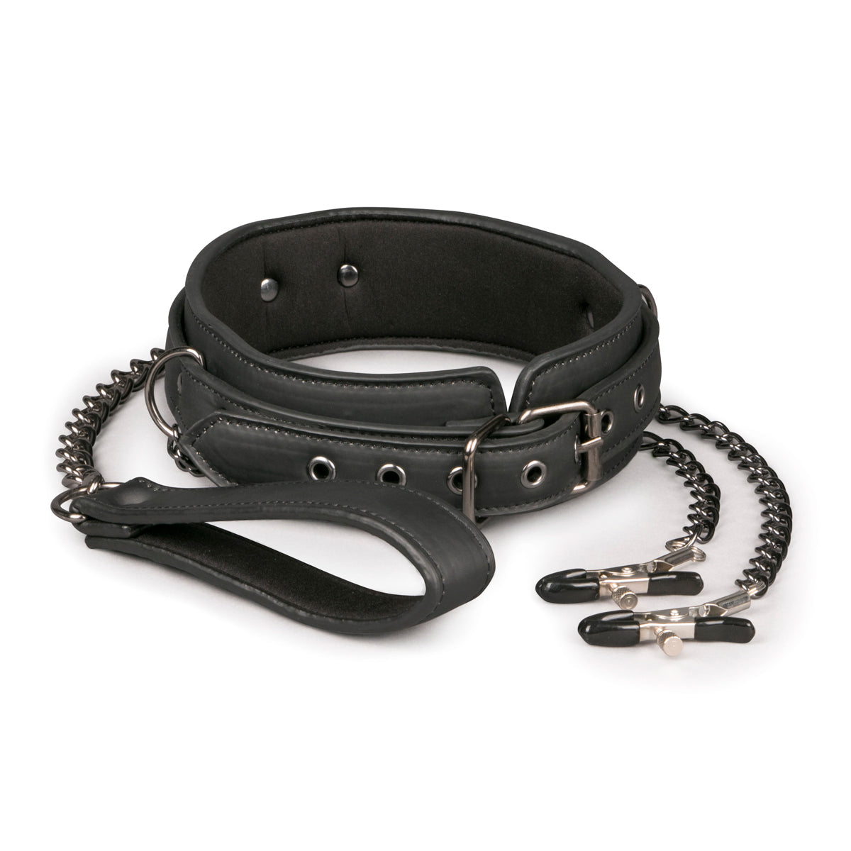 Easy Toys Fetish Collection Bondage Collar With Nipple Chains Secondary image
