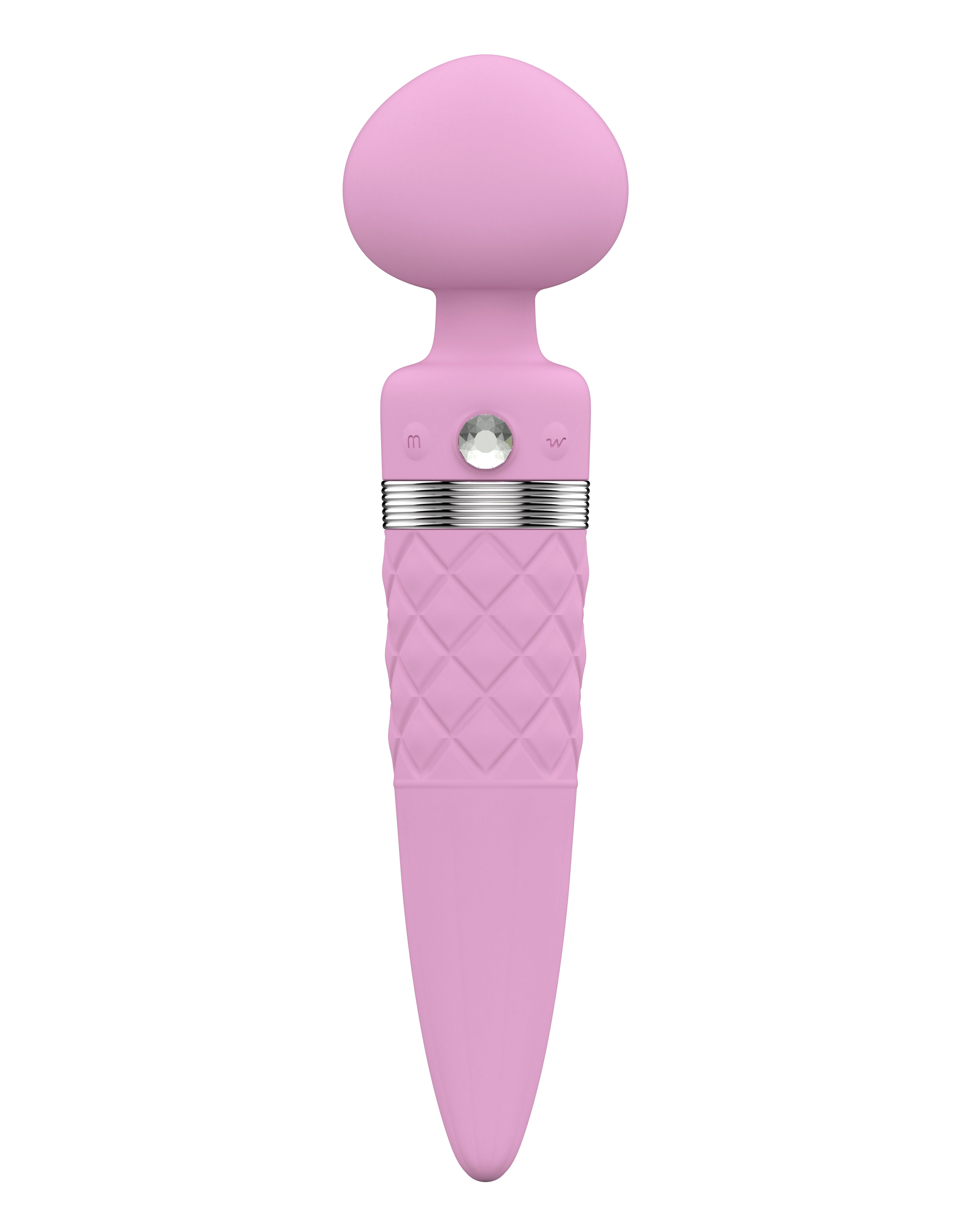 BMS Factory Pillow Talk Sultry Dual Ended Warming Body Wand Massager Pink Main image