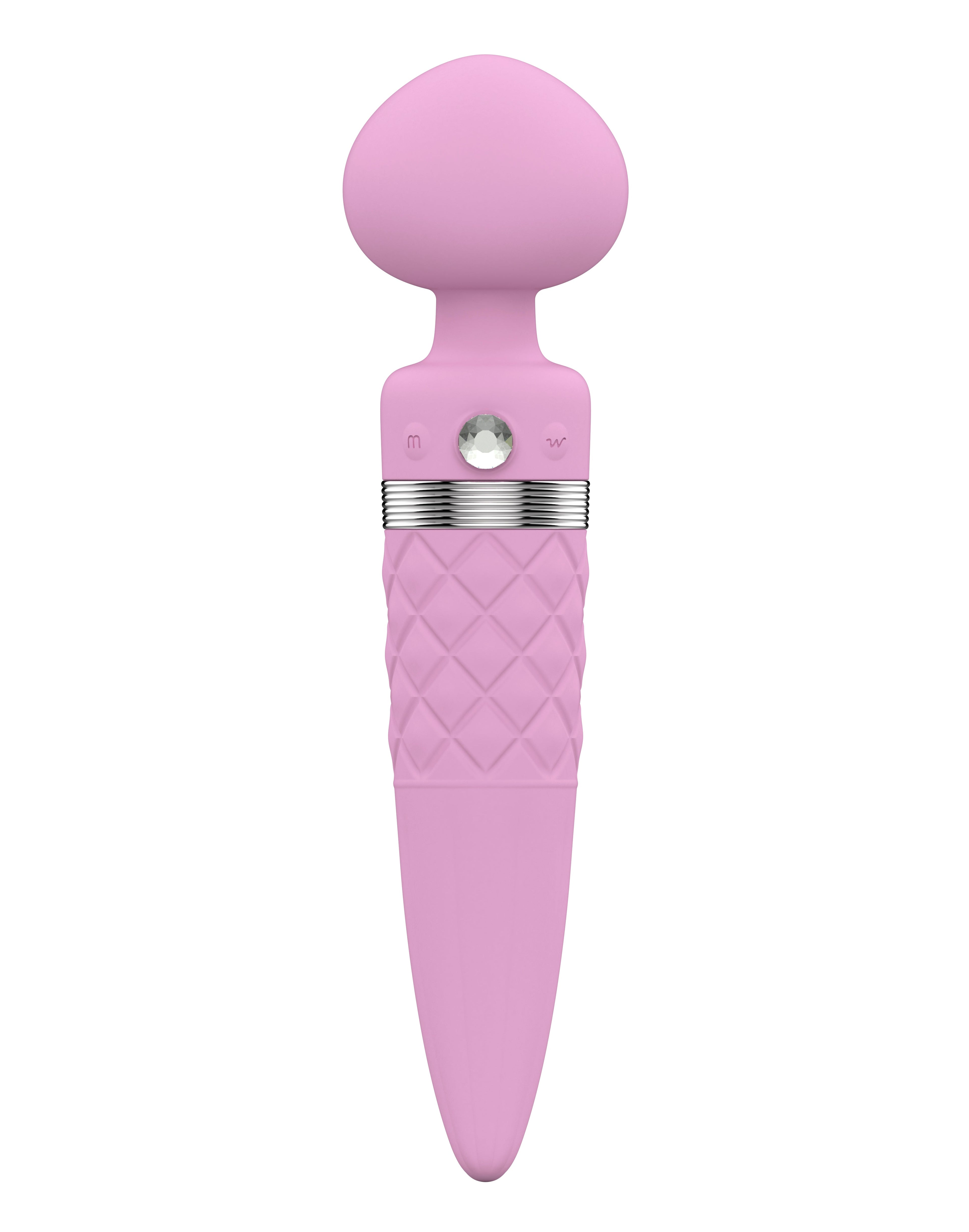 BMS Factory Pillow Talk Sultry Dual Ended Warming Body Wand Massager Pink