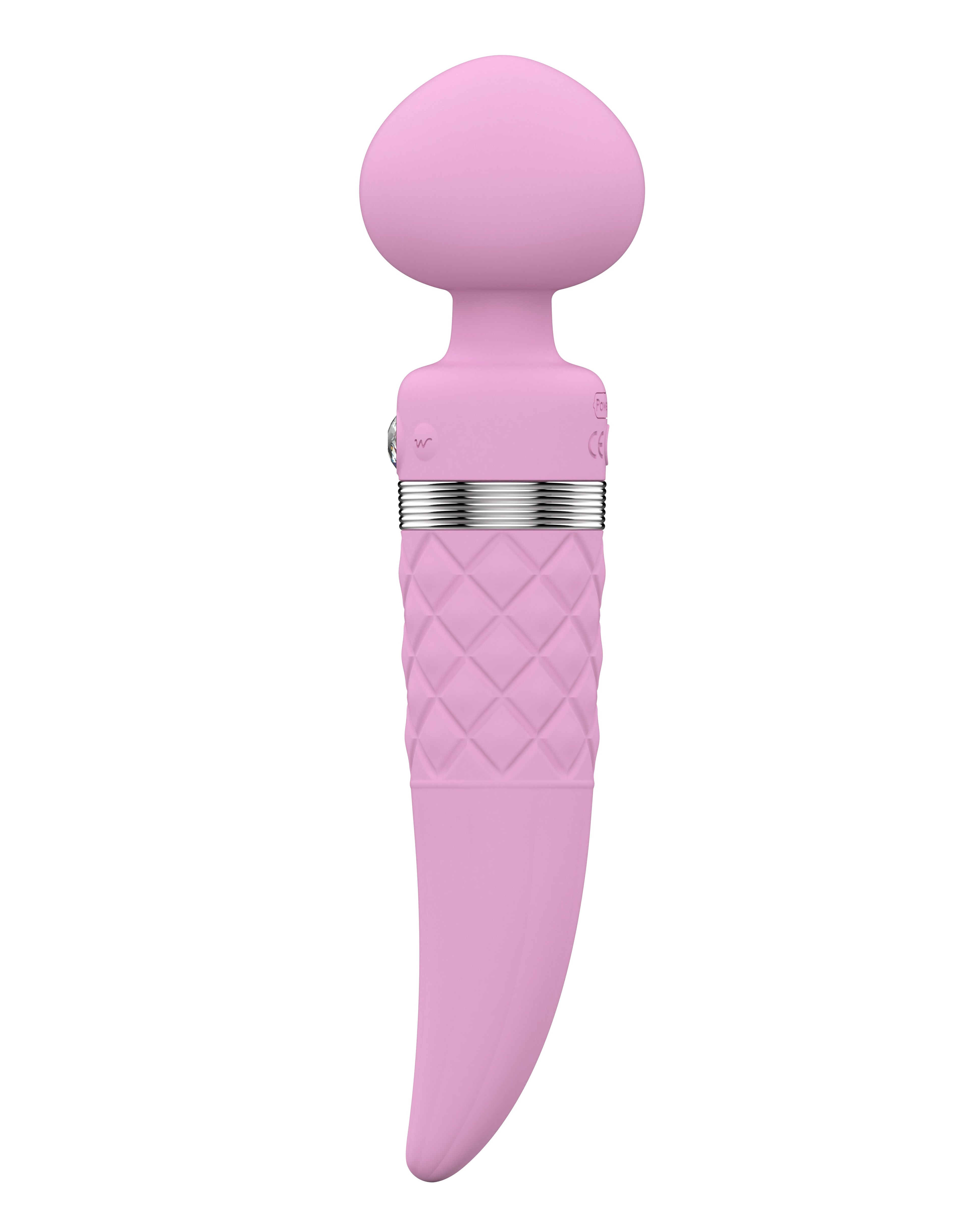 BMS Factory Pillow Talk Sultry Dual Ended Warming Body Wand Massager Pink