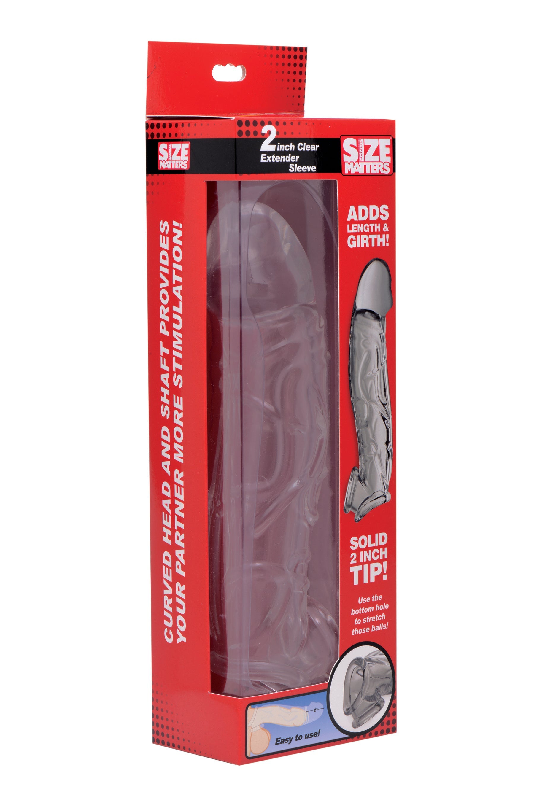 XR Brands Size Matters Mens Penis Extender Sleeve 2 Inch Main image