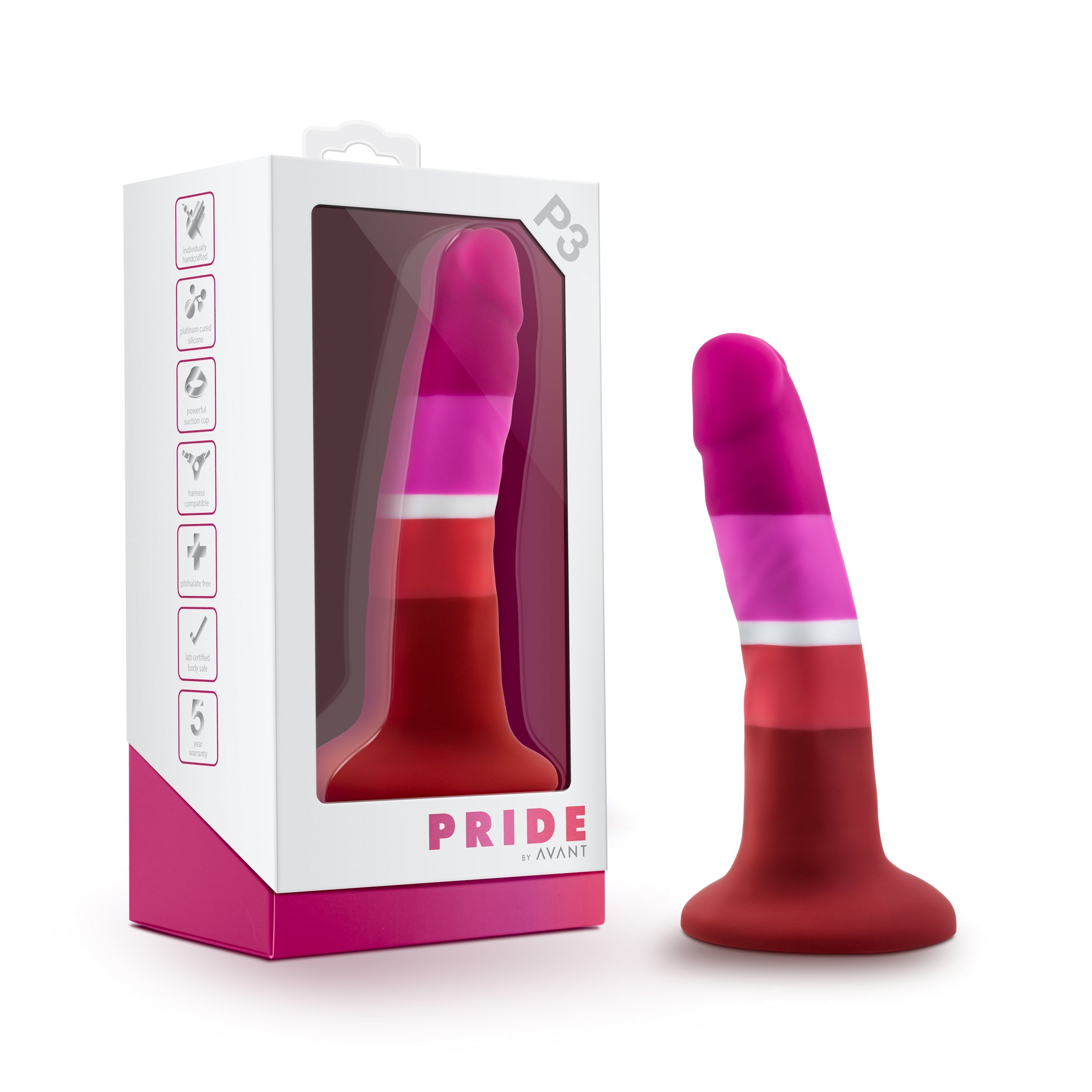 Blush Novelties Avant Pride P3 Beauty Silicone Dildo Blush Novelties Main image