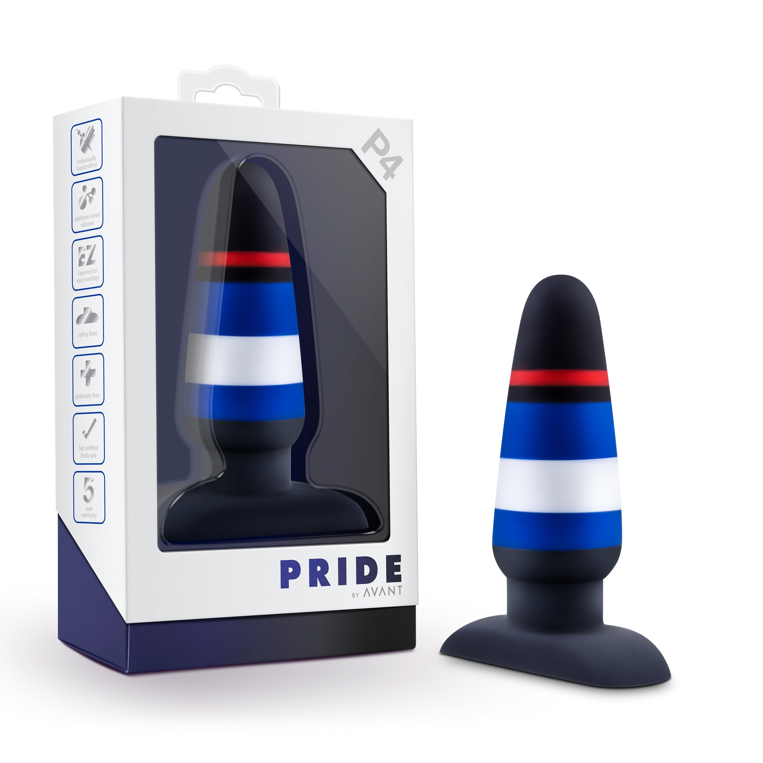 Blush Novelties Avant Pride P4 Power Play Silicone Butt Plug Blush Novelties Main image