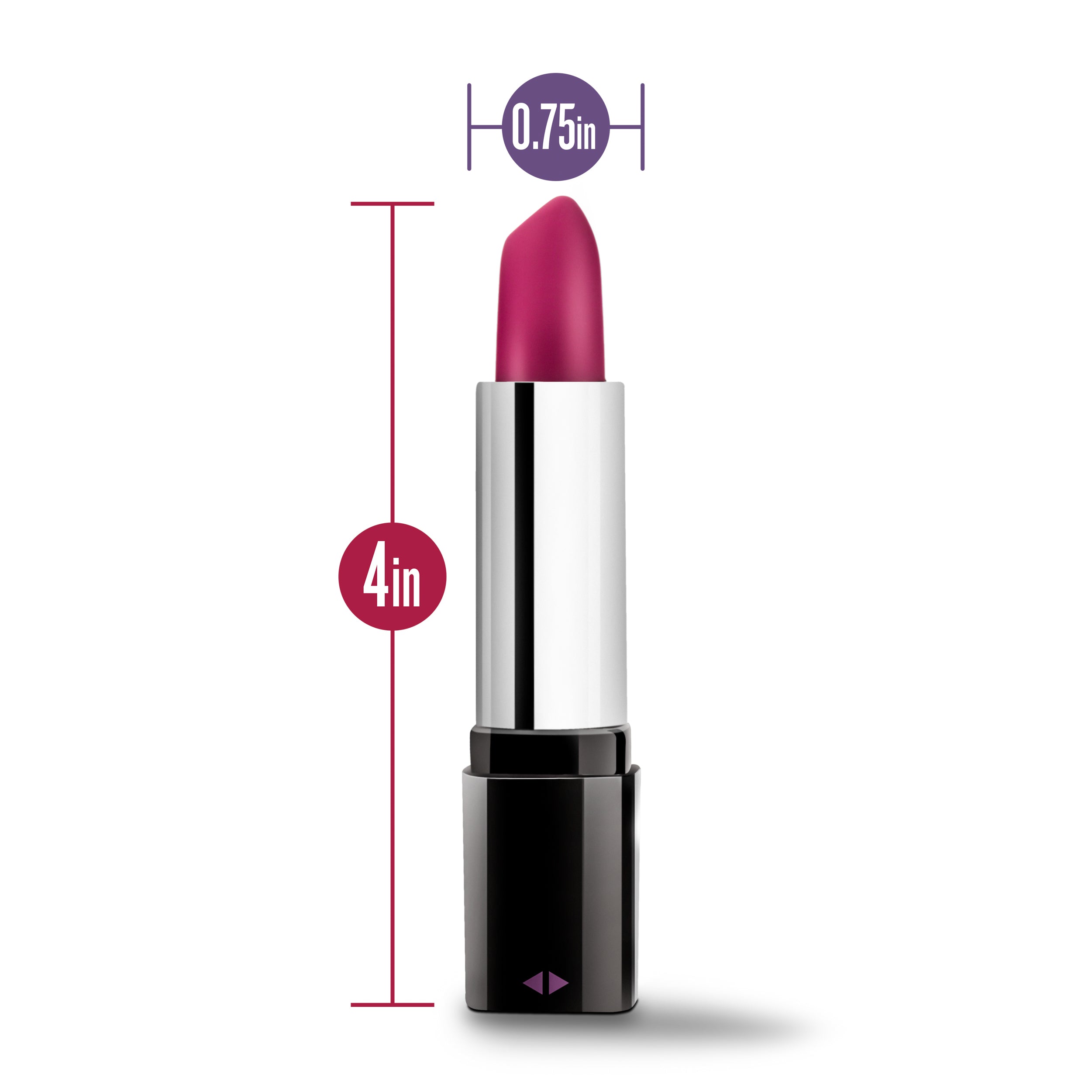 Rose Lipstick Mini & Slim Vibrator Black