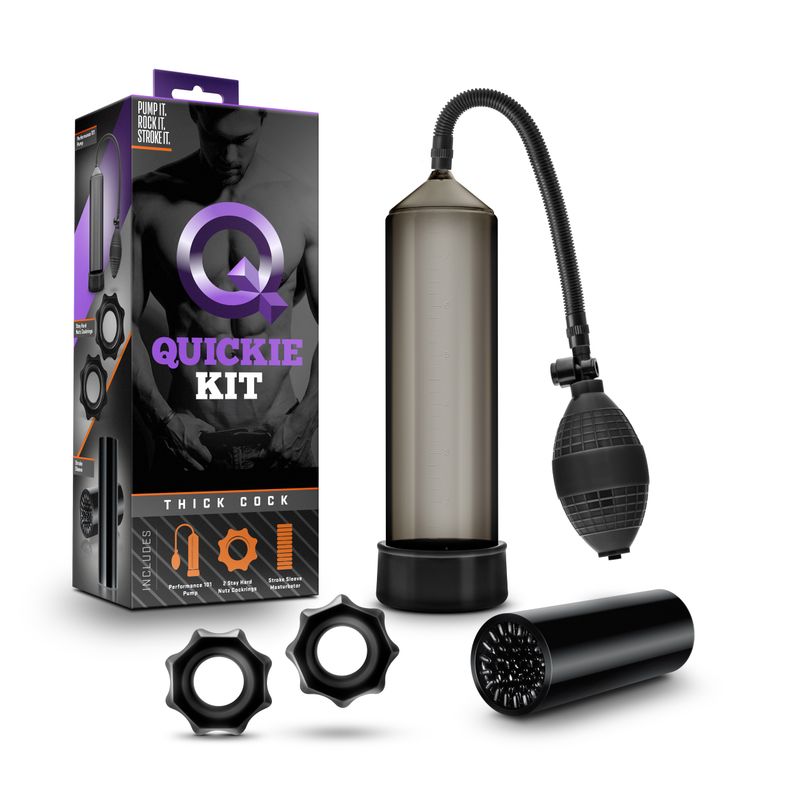 Quickie Kit Thick Cock Penis Pump Black Quickie Kit