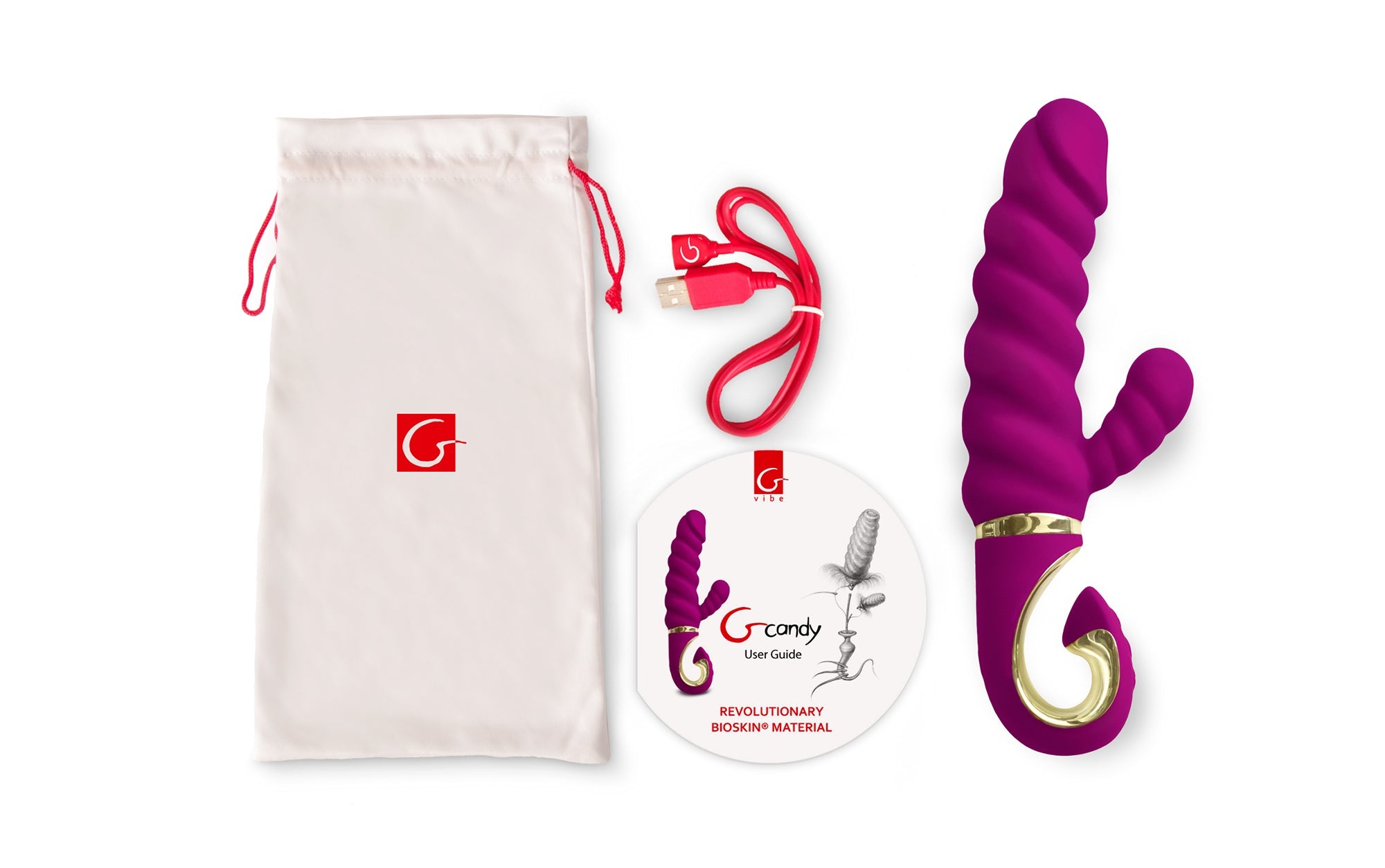 Gvibe Gcandy Rabbit Vibrator Raspberry