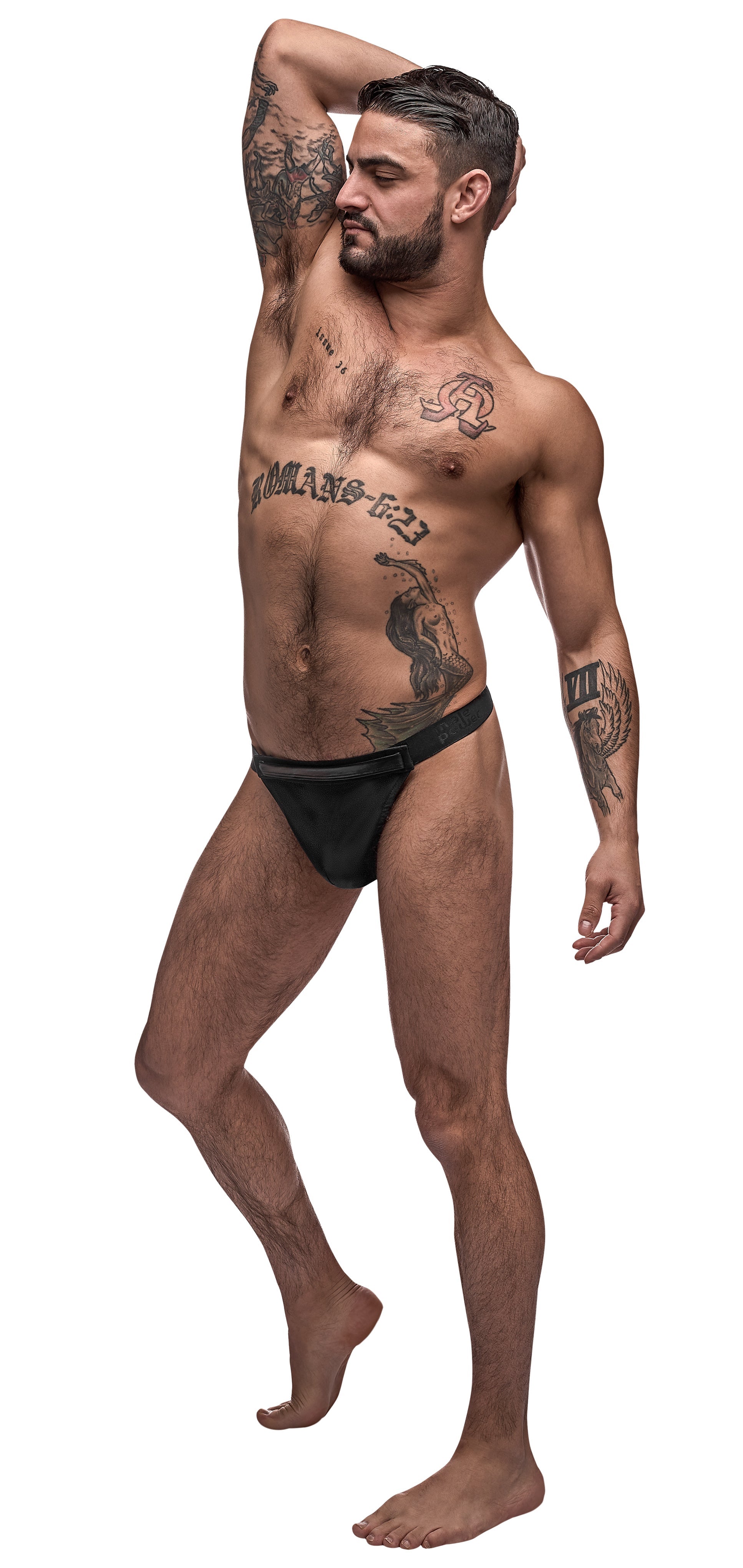 Male Power Grip and Rip Off Mens Thong Black Male Power Main image