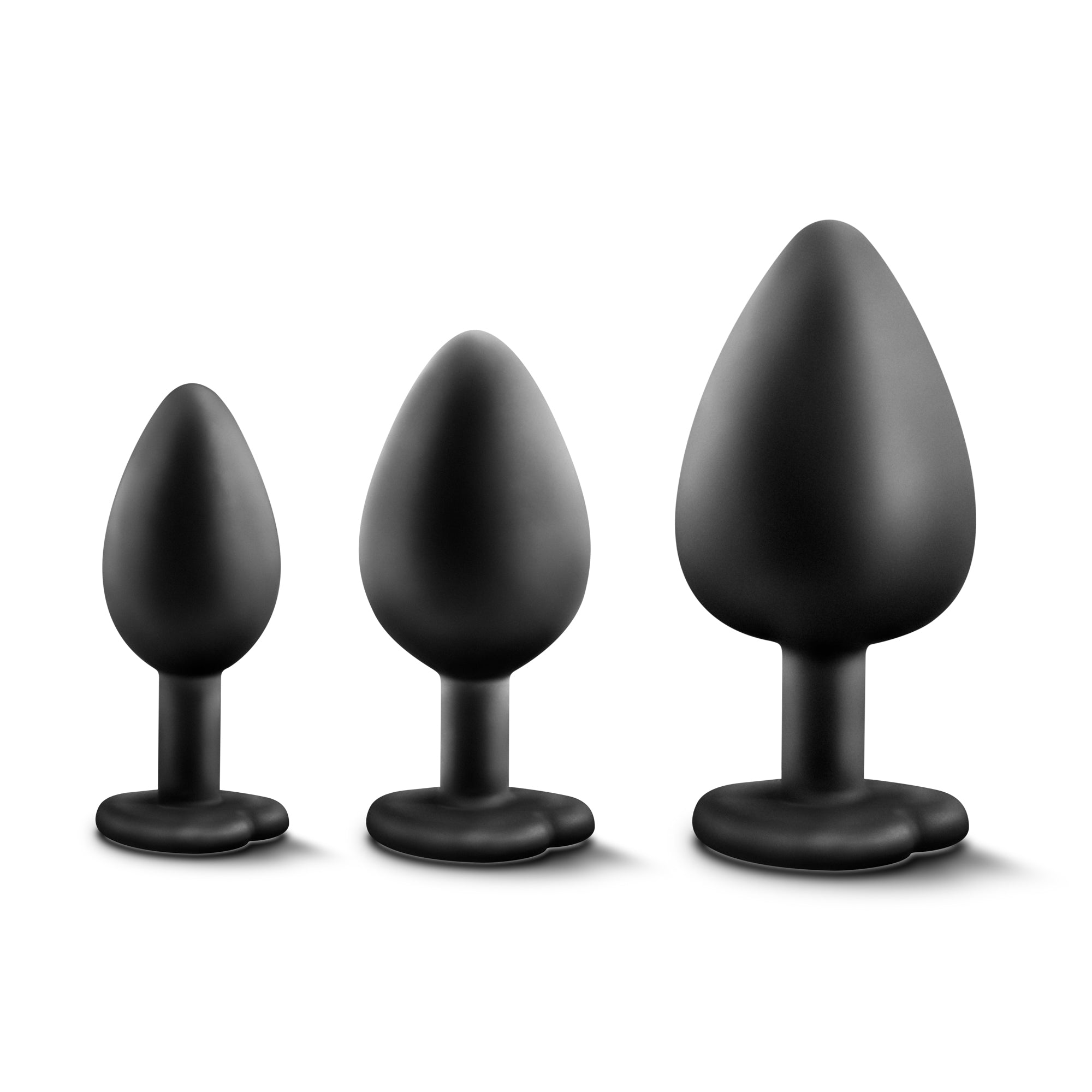 California Exotics Luxe Bling Anal Plugs Training Kit Black With Rainbow Gems Secondary image