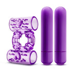 Play With Me Double Play Dual Vibrating Cock Ring Purple Play With Me