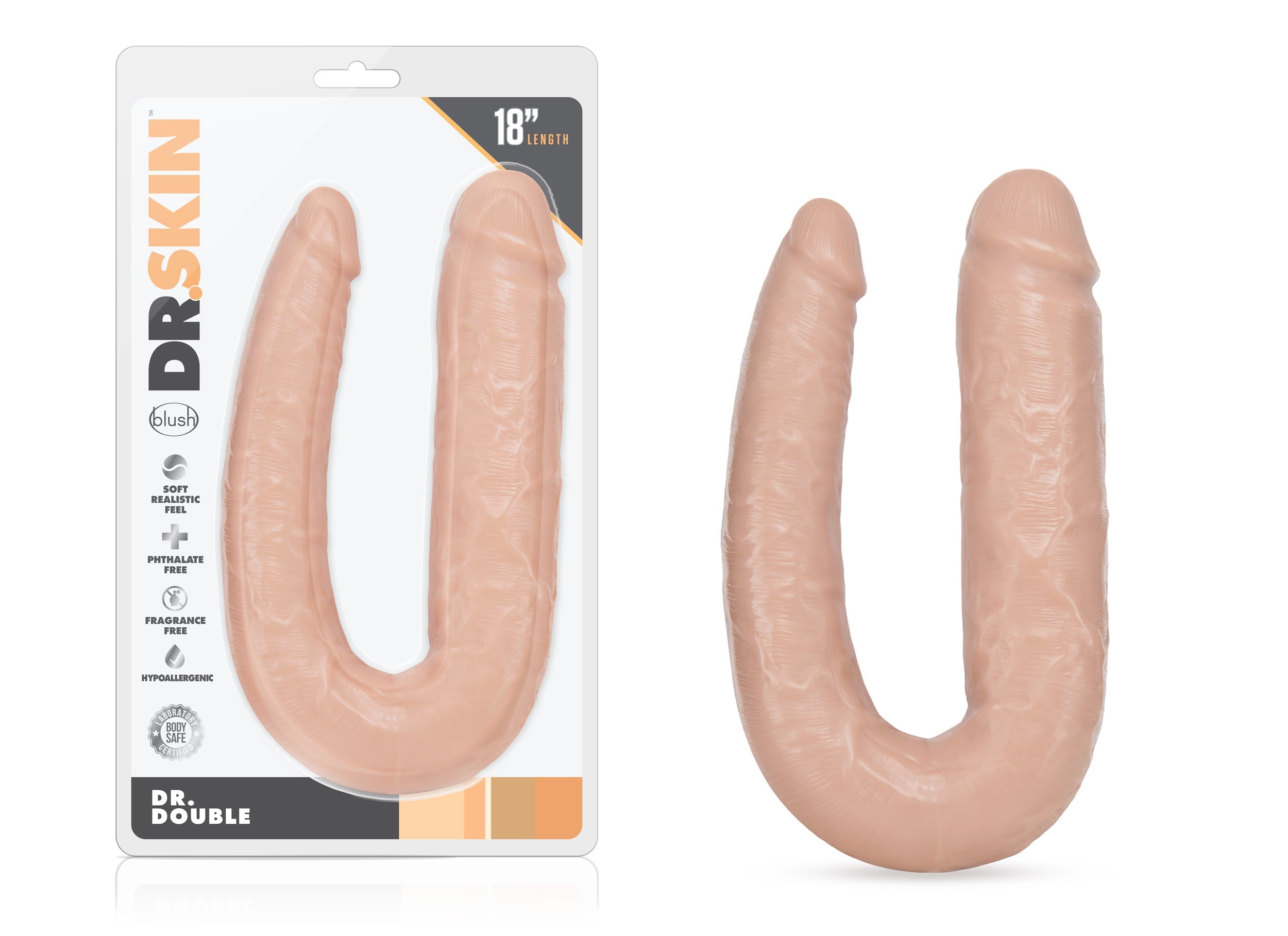 Blush Novelties Dr Skin Dr Double Ender Dildo Vanilla Blush Novelties