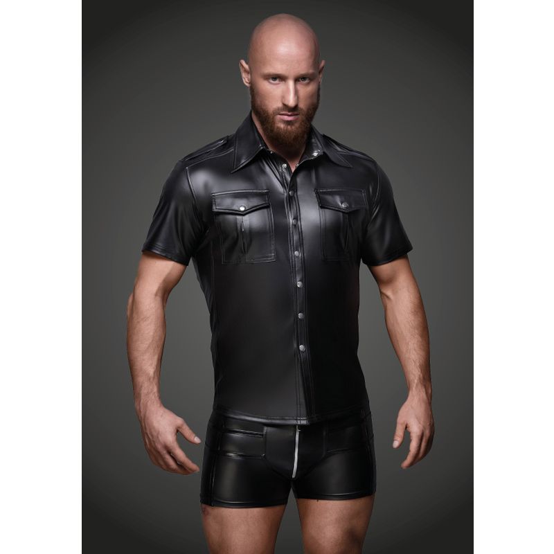 Noir Sexy And Elegant Shirt With Front Pockets Noir Main image