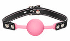 XR Brands Frisky Glow Gag Glow In The Dark Silicone BDSM Ball Gag