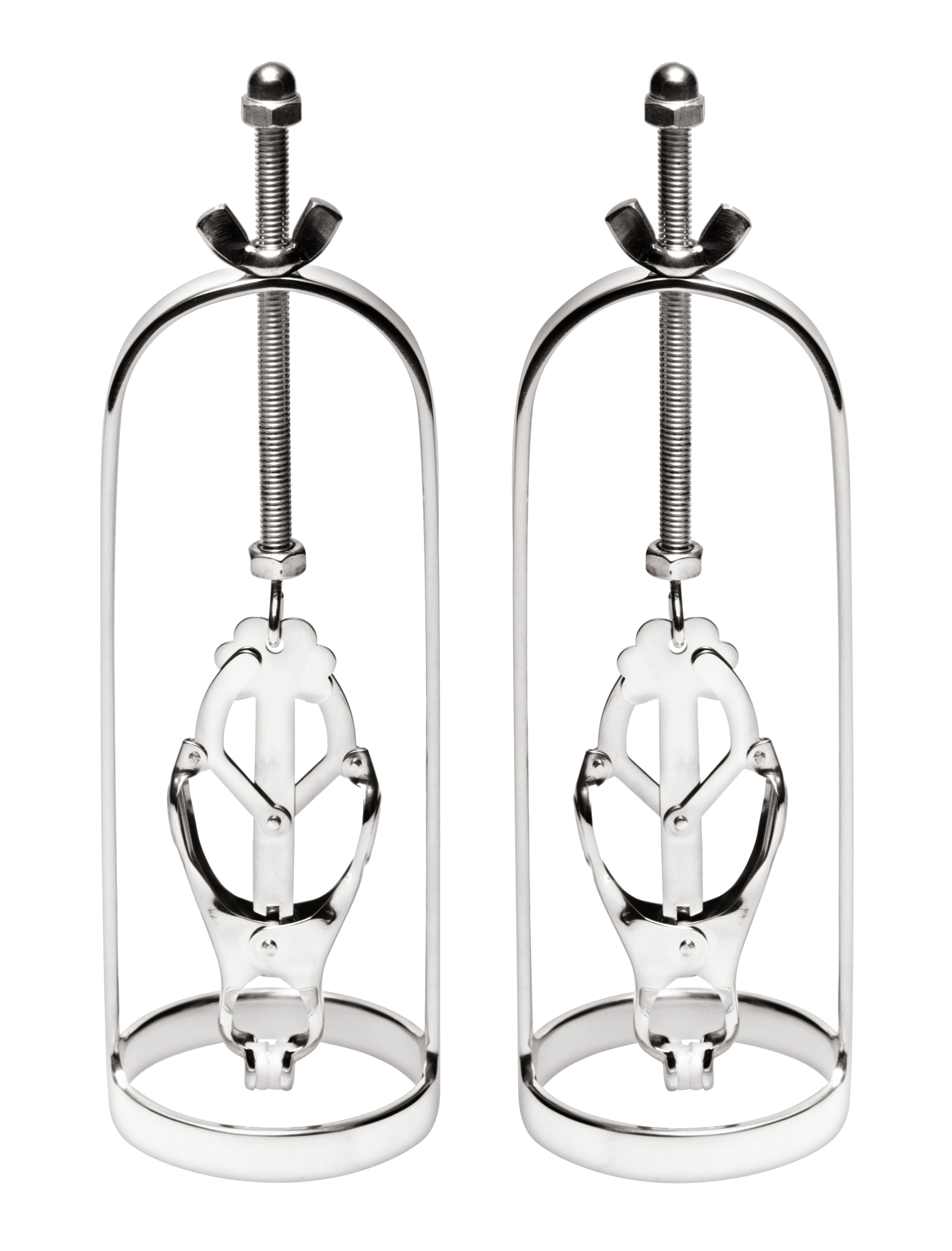 XR Brands Master Series Stainless Steel Clover Clamp Nipple Stretcher Secondary image