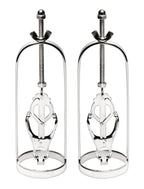 XR Brands Master Series Stainless Steel Clover Clamp Nipple Stretcher