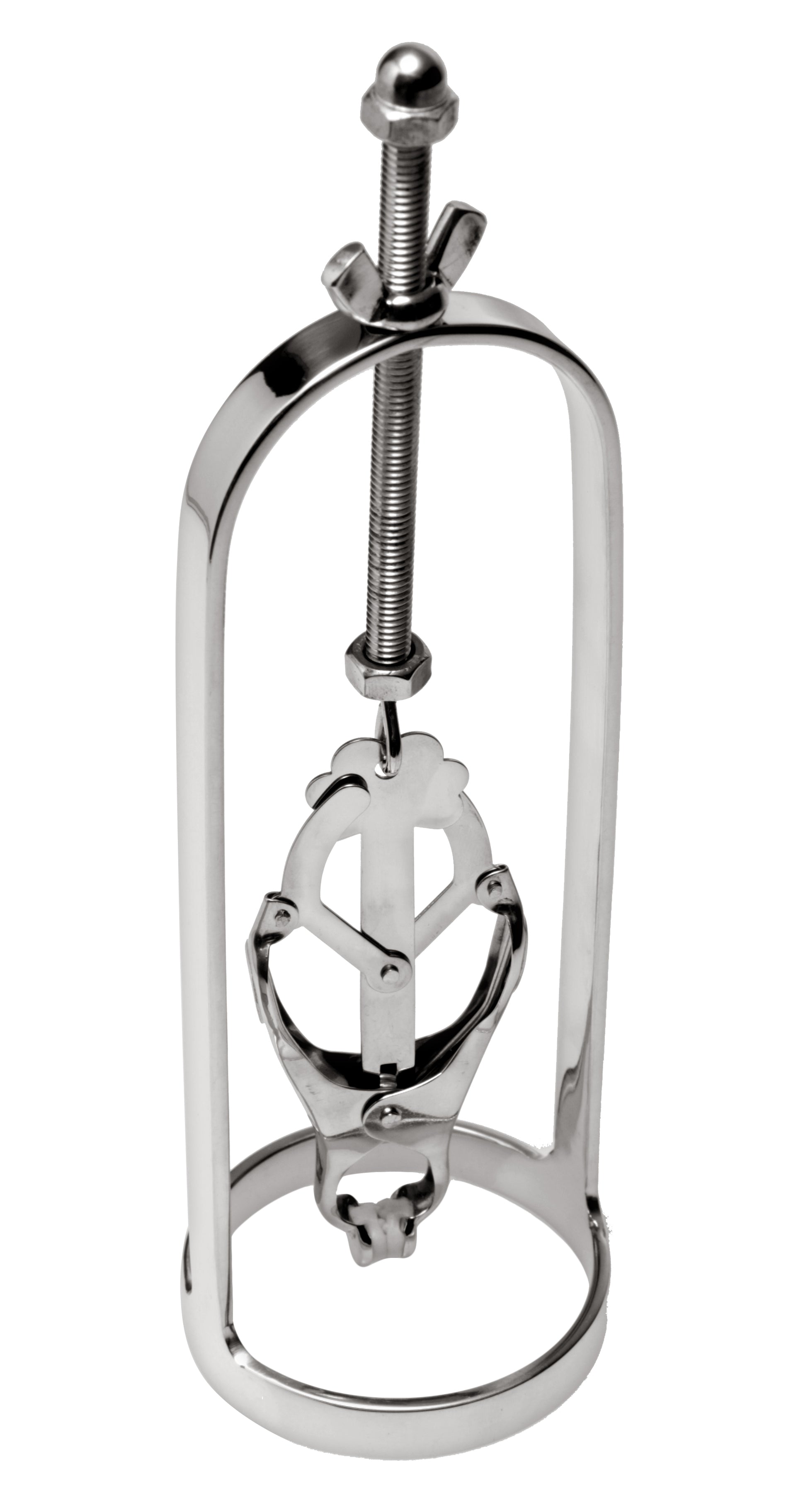 XR Brands Master Series Stainless Steel Clover Clamp Nipple Stretcher