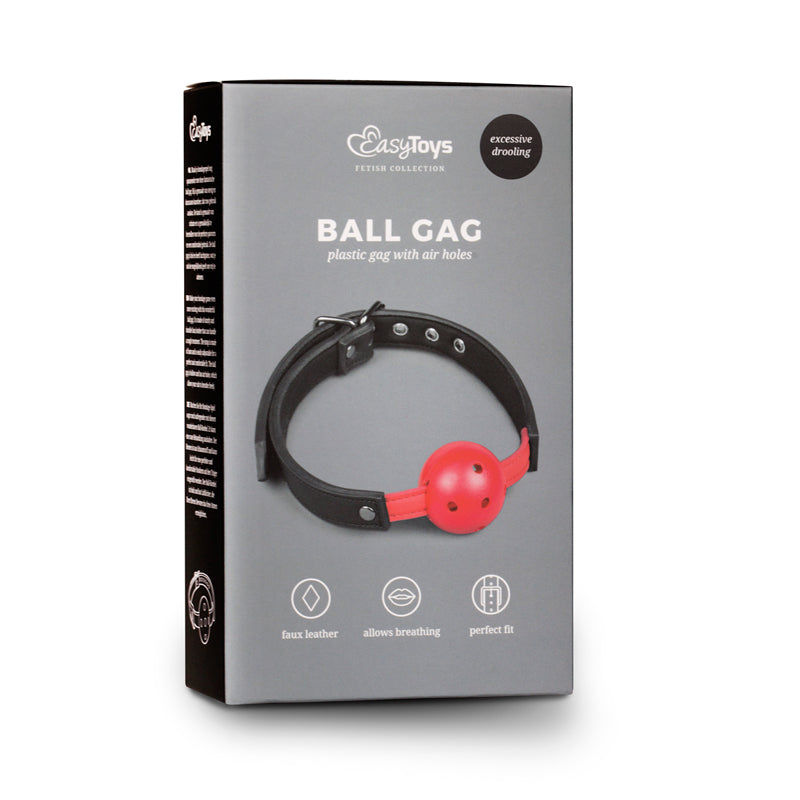 XR Brands Fetish Collection BDSM Play Ball Gag With PVC Ball Red
