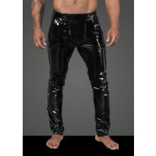 Noir Handmade Mens Long Elastic PVC Pants Noir Handmade