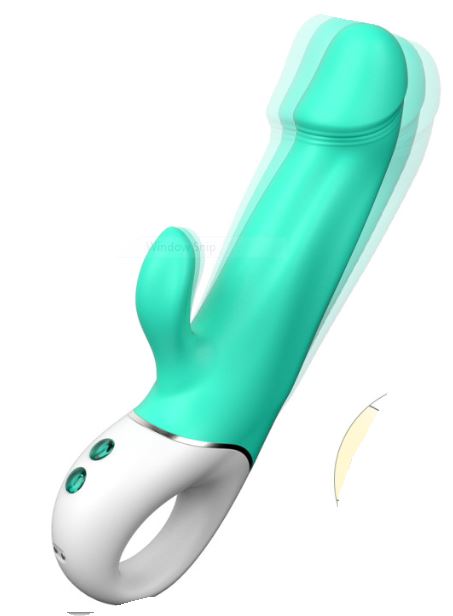 S Hande Wave 9 Function Rabbit Vibrator Teal Main image