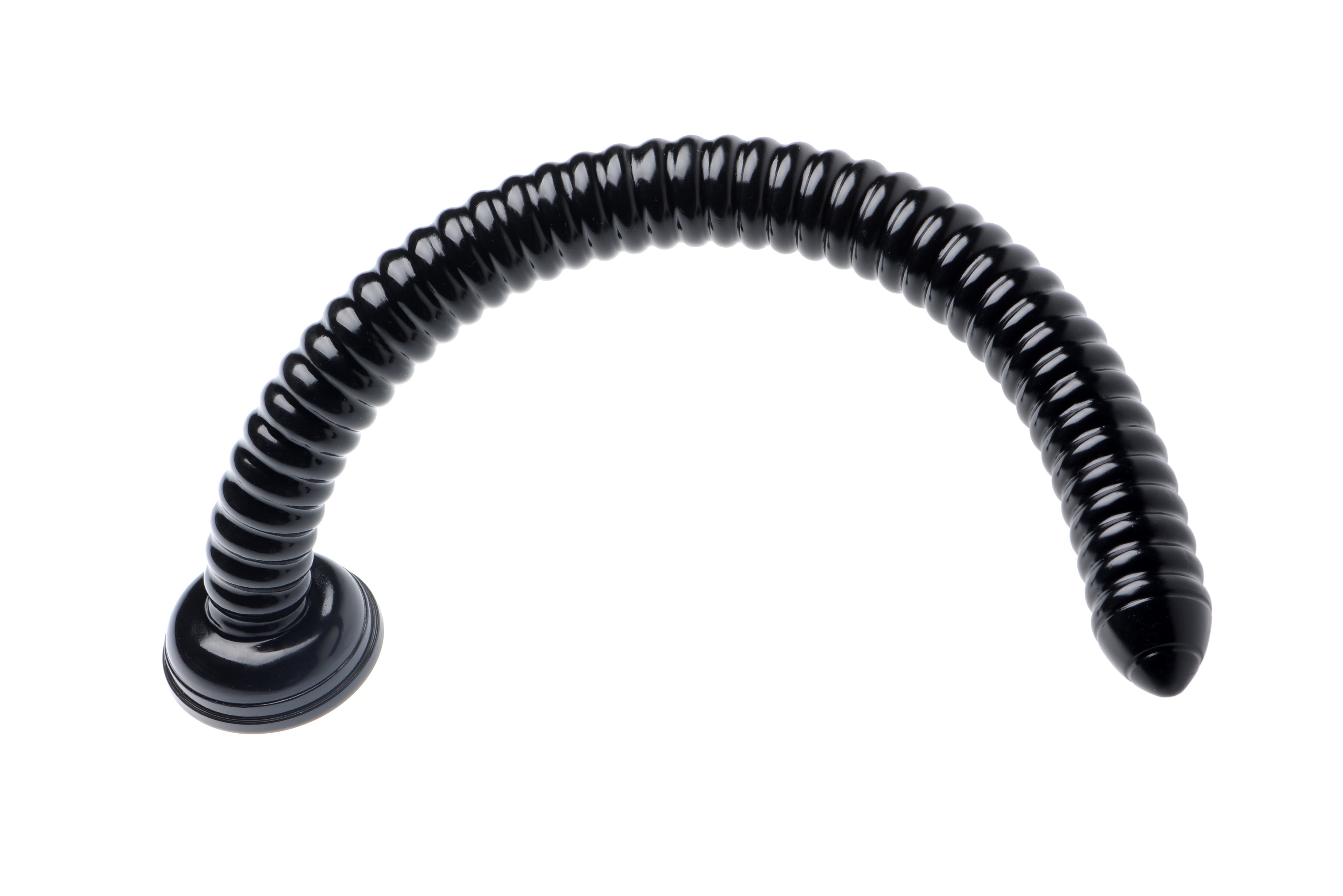XR Brands Hosed Ribbed Hose Suction Cup Anal Dildo 19 Inch XR Brands