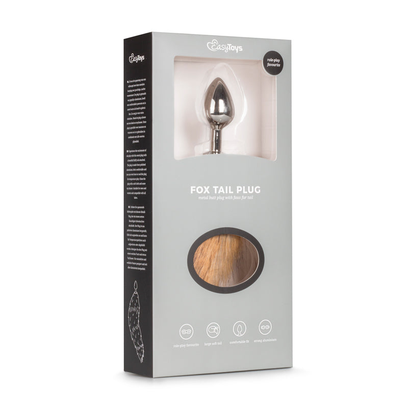 XR Brands Fetish Collection Fox Tail No 2 Silver Butt Plug Secondary image