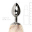 XR Brands Fetish Collection Fox Tail No 2 Silver Butt Plug