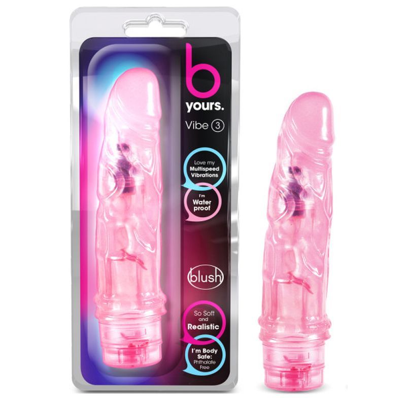 B Yours Vibe No 3 Realistic Dildo Pink B Yours