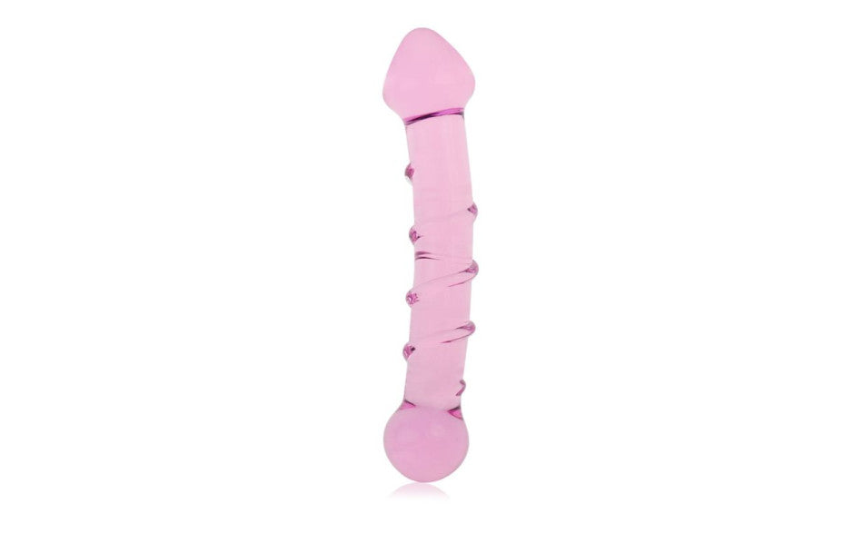 Lovetoy Glass Romance 5 Glass Dong 7 Inch Pink Lovetoy Main image