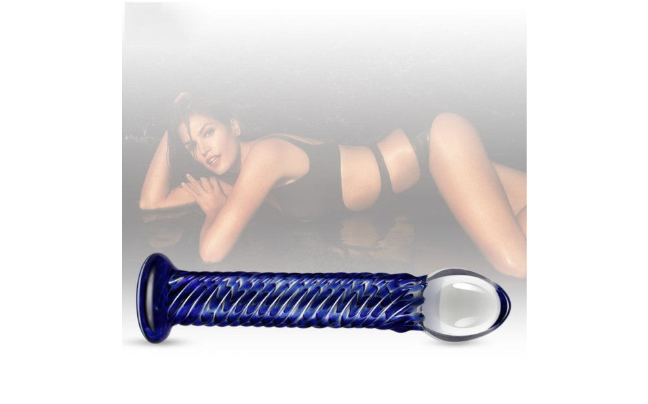 Lovetoy Glass Romance 7 Glass Dong 7.5 Inch Blue Secondary image