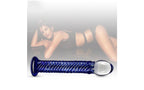Lovetoy Glass Romance 7 Glass Dong 7.5 Inch Blue Lovetoy