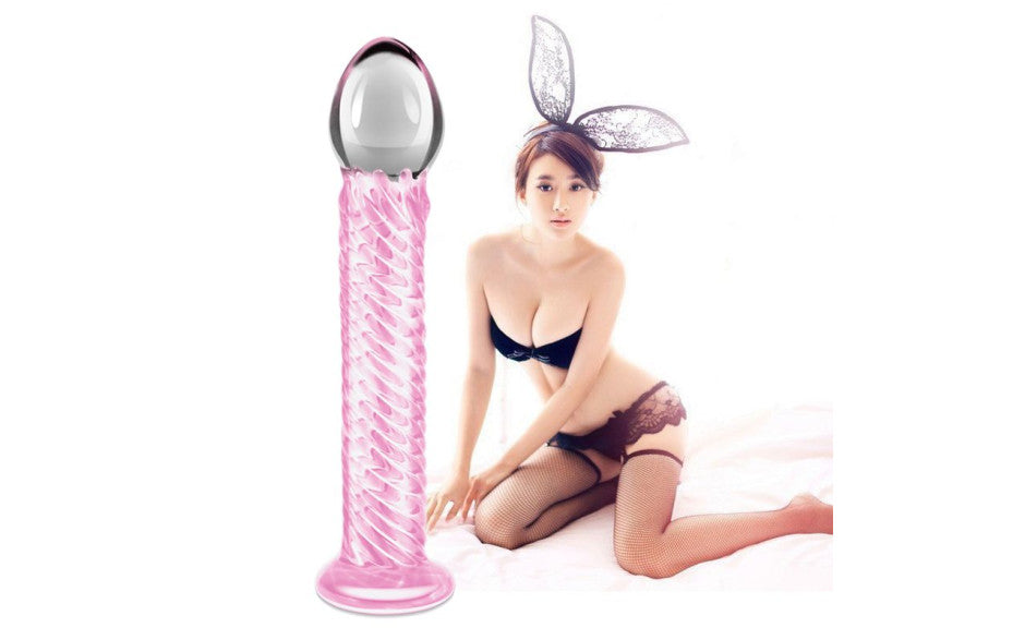 Lovetoy Glass Romance 7 Glass Dong 7.5 Inch Pink Secondary image