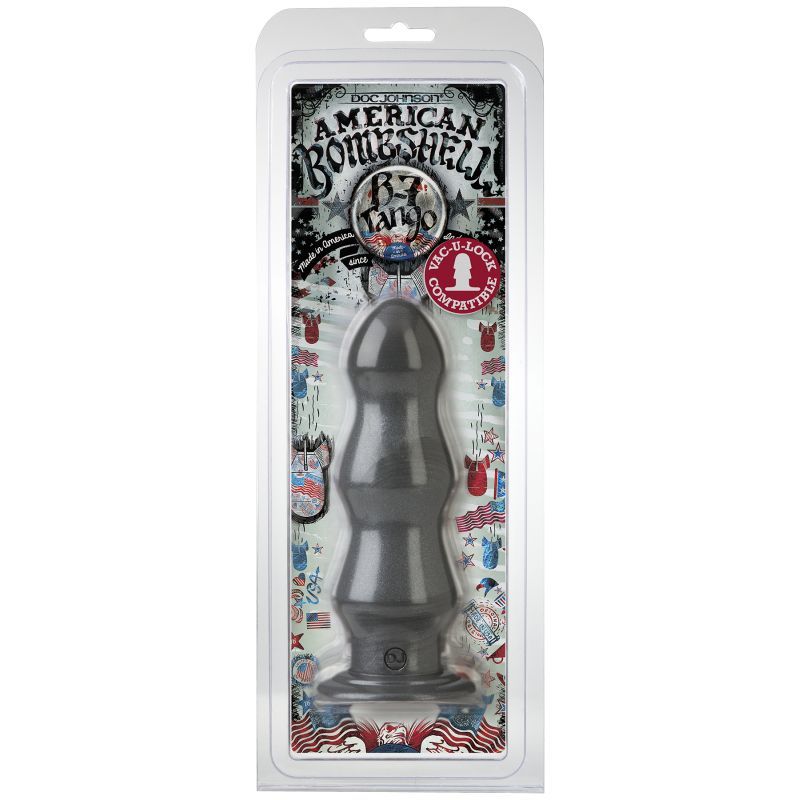 American Bombshell B 7 Tango Anal Dildo 7 Inch Gun Metal Secondary image