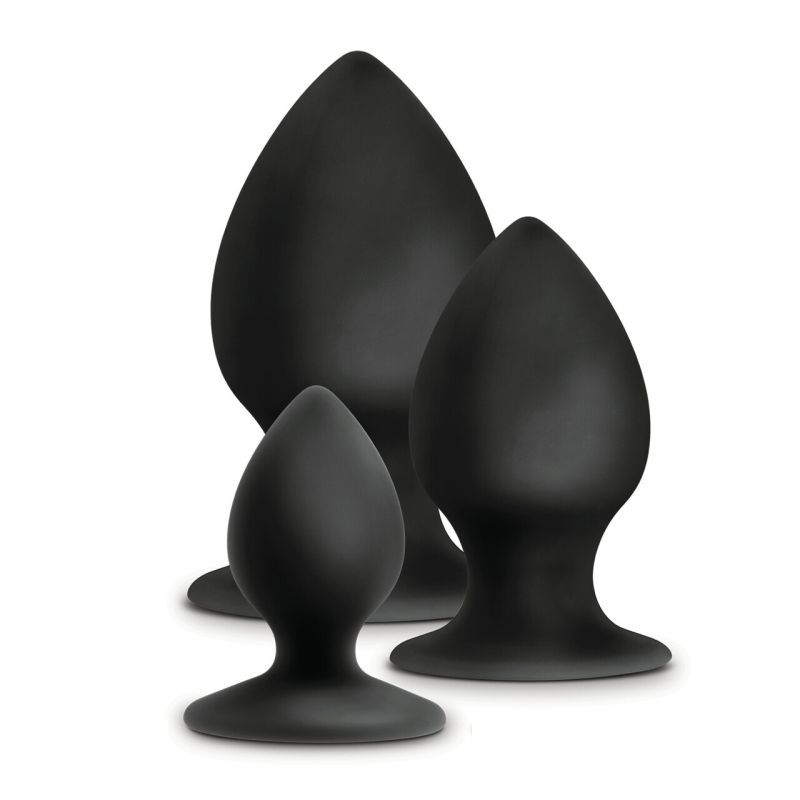 Anal Adventures Platinum Silicone Anal Stout Plug Kit Anal Adventures Main image