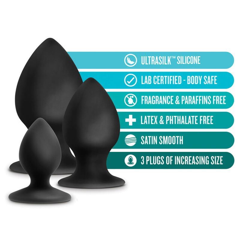 Anal Adventures Platinum Silicone Anal Stout Plug Kit Secondary image