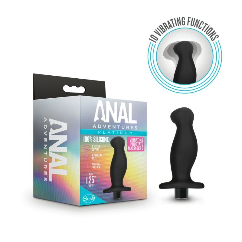 Anal Adventures Platinum Silicone Vibrating Prostate Massager 02 Anal Adventures