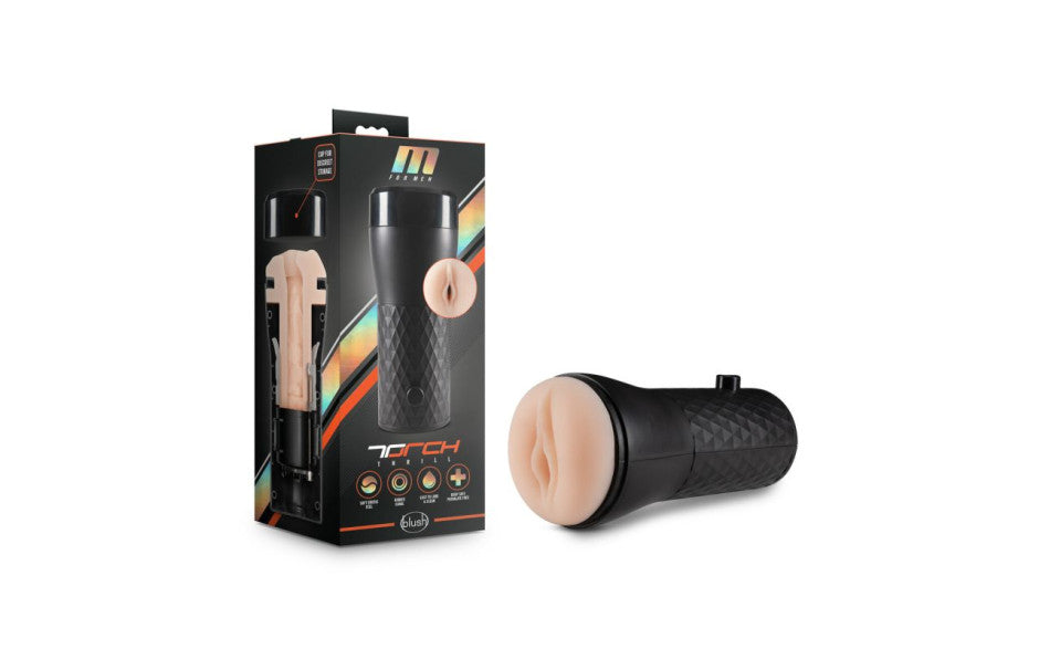 Blush Novelties M for Men Torch Thrill Mens Masturbator Vanilla